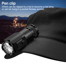 Load image into Gallery viewer, Strong Long-Range Flashlight Super Bright P35 Fixed Focus Portable Mini Flashlight Tail Iron Strip With Strong Magnetic Outdoor Multi-Function Clip Cap Light -1600 Lumens
