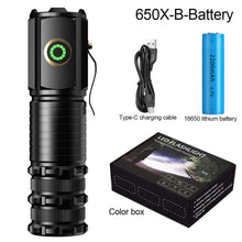 Load image into Gallery viewer, Strong Long-Range Flashlight Super Bright P35 Fixed Focus Portable Mini Flashlight Tail Iron Strip With Strong Magnetic Outdoor Multi-Function Clip Cap Light -1600 Lumens
