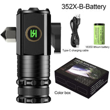 Load image into Gallery viewer, Strong Long-Range Flashlight Super Bright P35 Fixed Focus Portable Mini Flashlight Tail Iron Strip With Strong Magnetic Outdoor Multi-Function Clip Cap Light -1600 Lumens
