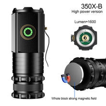 Load image into Gallery viewer, Strong Long-Range Flashlight Super Bright P35 Fixed Focus Portable Mini Flashlight Tail Iron Strip With Strong Magnetic Outdoor Multi-Function Clip Cap Light -1600 Lumens
