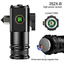 Load image into Gallery viewer, Strong Long-Range Flashlight Super Bright P35 Fixed Focus Portable Mini Flashlight Tail Iron Strip With Strong Magnetic Outdoor Multi-Function Clip Cap Light -1600 Lumens
