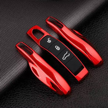 Load image into Gallery viewer, 4Pcs/Set Car Smart Remote Key Case Fob Covers Set Shell for Porsche Cayman Cayenne 911 970 981 991 Panamera Spyder Carrera Macan Boxster
