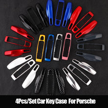 Load image into Gallery viewer, 4Pcs/Set Car Smart Remote Key Case Fob Covers Set Shell for Porsche Cayman Cayenne 911 970 981 991 Panamera Spyder Carrera Macan Boxster
