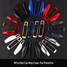 Load image into Gallery viewer, 4Pcs/Set Car Smart Remote Key Case Fob Covers Set Shell for Porsche Cayman Cayenne 911 970 981 991 Panamera Spyder Carrera Macan Boxster
