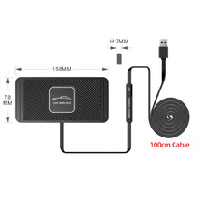 Load image into Gallery viewer, Car Wireless Fast Charger Silicone Anti-skid Pad Cradle Dock for iPhone 14 13 X 12 Pro Max Samsung Charging Stand 15W Interior Accessories
