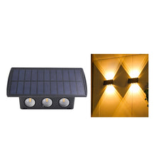 Load image into Gallery viewer, Super Bright Solar Wall Spot Light Outdoor Garden Decoration Wall Lamp High Brightness Up And Down Luminous Lighting Outdoor Solar LED Lamp
