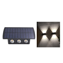 Load image into Gallery viewer, Super Bright Solar Wall Spot Light Outdoor Garden Decoration Wall Lamp High Brightness Up And Down Luminous Lighting Outdoor Solar LED Lamp
