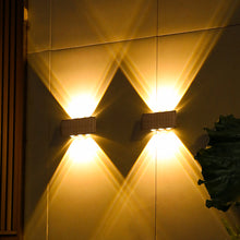 Load image into Gallery viewer, Super Bright Solar Wall Spot Light Outdoor Garden Decoration Wall Lamp High Brightness Up And Down Luminous Lighting Outdoor Solar LED Lamp
