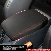 Load image into Gallery viewer, Car Armrest Box Center Console Lid Armrest Cover Interior Accessories Microfiber Leather Cover For VW Volkswagen Golf 6 MK6 2009 -2012

