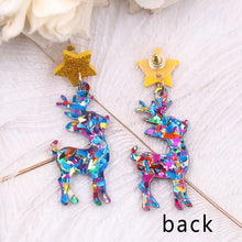 Load image into Gallery viewer, Christmas Acrylic Elk Ear Stud Jewelry Women Child Christmas Fashion New Year Gift Xmas Earrings Ins Jewelry
