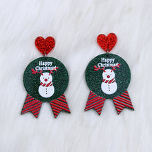 Load image into Gallery viewer, Fashion Winter Christmas Circle Round Heart Eardrop Deer Elk Creative Pendant Earrings Star Xmas Earrings Jewelry for Women
