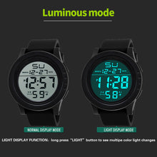 Load image into Gallery viewer, Fashion Dual Display Electronic Watch Multifunctional Outdoor Sports Waterproof Cool Light Men's Business Electronic Watch
