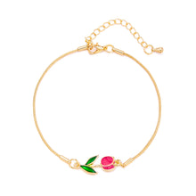 Load image into Gallery viewer, Colorful Tulip Flower Bracelet Fashion Creative Flower Snake Bone Bracelet Women Tulip Elegant Bracelet Necklace Accessories

