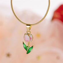 Load image into Gallery viewer, Colorful Tulip Flower Bracelet Fashion Creative Flower Snake Bone Bracelet Women Tulip Elegant Bracelet Necklace Accessories
