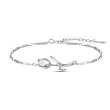 Load image into Gallery viewer, Opal Tulip Flower Flower Bracelet Fashion Creative Chain Bracelet Women Tulip Elegant Bracelet Necklace Accessories
