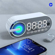 Load image into Gallery viewer, Quiet Wireless Bluetooth Speaker Alarm Clock RGB TWS USB LED Mirror Digital Clock FM Large Display Living Room Office Decoration
