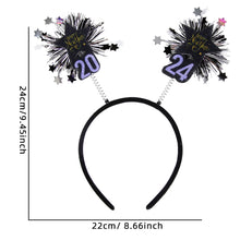 Load image into Gallery viewer, 2024 Happy New Year Headband Girl New Year Party Decorations Photography Props Party Hair Band Headwear Hair Accessories
