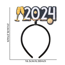 Load image into Gallery viewer, 2024 Happy New Year Headband Girl New Year Party Decorations Photography Props Party Hair Band Headwear Hair Accessories
