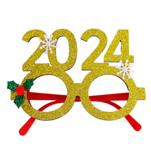 Load image into Gallery viewer, Christmas Glasses Glitter Decorative Glasses Kid Xmax Party Costume Eyeglasses Photo Props Christmas Decoration 2023 Navidad Gift
