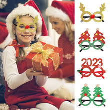 Load image into Gallery viewer, Christmas Glasses Glitter Decorative Glasses Kid Xmax Party Costume Eyeglasses Photo Props Christmas Decoration 2023 Navidad Gift
