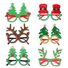 Load image into Gallery viewer, Christmas Glasses Glitter Decorative Glasses Kid Xmax Party Costume Eyeglasses Photo Props Christmas Decoration 2023 Navidad Gift

