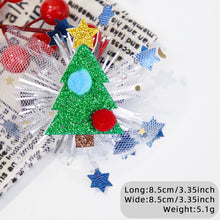 Load image into Gallery viewer, Christmas Girls Mesh Hair Clip Cute Antler Snowman Hairpin Kids Barrette Side Clip Headwear Hair Accessories Xmas Party Decoration
