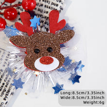 Load image into Gallery viewer, Christmas Girls Mesh Hair Clip Cute Antler Snowman Hairpin Kids Barrette Side Clip Headwear Hair Accessories Xmas Party Decoration
