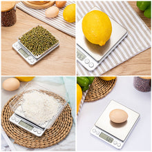 Load image into Gallery viewer, Digital Kitchen Scale 3kg/0.1g Mini Jewelry Scale Food Scales Digital Weight Gram and Oz Digital Gram Scale with LCD/ Tare
