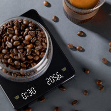 Load image into Gallery viewer, Digital Coffee Scale with Timer LED Screen Espresso USB 3kg/ 0.1g High Precision Measures in Oz/ml/g Kitchen Scale
