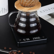 Load image into Gallery viewer, Digital Coffee Scale with Timer LED Screen Espresso USB 3kg/ 0.1g High Precision Measures in Oz/ml/g Kitchen Scale
