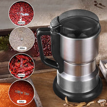 Load image into Gallery viewer, 400W High Power Kitchen Multifunctional Electric Grinder Cereal Nuts Beans Spices Grains Grinder Machine Home Coffee Grinder
