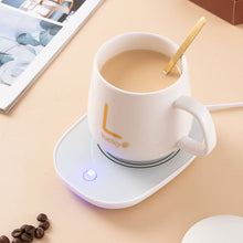 Load image into Gallery viewer, USB Power Suply Office Tea Coffee Cup Mug Desktop Warmer Cup Heater Thermostatic Coffee Milk Tea Cup Coaster Heating Mat
