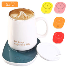 Load image into Gallery viewer, USB Power Suply Office Tea Coffee Cup Mug Desktop Warmer Cup Heater Thermostatic Coffee Milk Tea Cup Coaster Heating Mat
