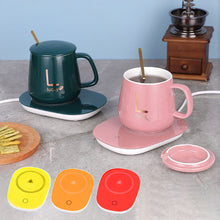 Load image into Gallery viewer, USB Power Suply Office Tea Coffee Cup Mug Desktop Warmer Cup Heater Thermostatic Coffee Milk Tea Cup Coaster Heating Mat
