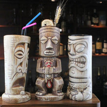 Load image into Gallery viewer, Hawaii Easter Island Tiki Cup Cocktail Cup Ceramic Porcelain Beer Wine Mug Party Cocktail Glass Cup Bar Decorations Gift
