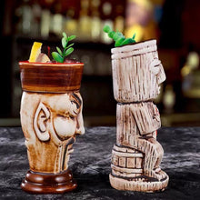 Load image into Gallery viewer, Hawaii Easter Island Tiki Cup Cocktail Cup Ceramic Porcelain Beer Wine Mug Party Cocktail Glass Cup Bar Decorations Gift
