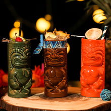 Load image into Gallery viewer, Hawaii Easter Island Tiki Cup Cocktail Cup Ceramic Porcelain Beer Wine Mug Party Cocktail Glass Cup Bar Decorations Gift
