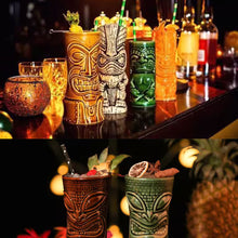 Load image into Gallery viewer, Hawaii Easter Island Tiki Cup Cocktail Cup Ceramic Porcelain Beer Wine Mug Party Cocktail Glass Cup Bar Decorations Gift
