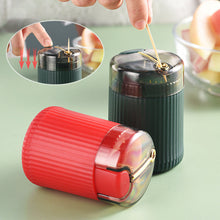 Load image into Gallery viewer, Pop-up Automatic Toothpick Dispenser Portable Plastic Toothpick Holder Container Creative Press Toothpick Storage Box Organizer
