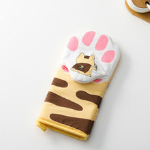 Load image into Gallery viewer, Cute Cartoon Cat Paws Oven Mitts Cat Claw Cotton Baking Insulation Gloves Microwave Heat Resistant Anti-scald Non-slip Glove
