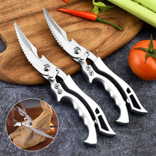 Load image into Gallery viewer, Multifunctional Kitchen Food Scissors Stainless Steel Powerful Chicken Bone Kitchen Shears Seafood Fish Scale Scissors Kitchen Tools
