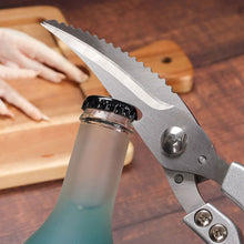Load image into Gallery viewer, Multifunctional Kitchen Food Scissors Stainless Steel Powerful Chicken Bone Kitchen Shears Seafood Fish Scale Scissors Kitchen Tools

