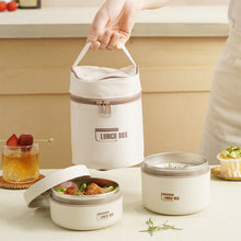 Load image into Gallery viewer, Stainless Steel Insulation Lunch Box Microwave Oven Thermal Bento Box Double-layer Leak-Proof Lunch Container Food Jar Lunchbox
