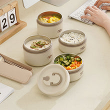 Load image into Gallery viewer, Stainless Steel Insulation Lunch Box Microwave Oven Thermal Bento Box Double-layer Leak-Proof Lunch Container Food Jar Lunchbox
