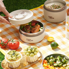 Load image into Gallery viewer, Stainless Steel Insulation Lunch Box Microwave Oven Thermal Bento Box Double-layer Leak-Proof Lunch Container Food Jar Lunchbox
