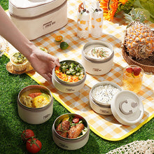 Load image into Gallery viewer, Stainless Steel Insulation Lunch Box Microwave Oven Thermal Bento Box Double-layer Leak-Proof Lunch Container Food Jar Lunchbox
