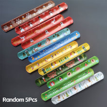 Load image into Gallery viewer, 5/10pcs Christmas Slap Bracelet Cartoon Santa Elk Snowflakes Wrist Strap Kid Friendship Couples Bracelets New Year Party Decoration
