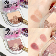 Load image into Gallery viewer, 3 Colors Eyeshadow Palette Matte Pearlescent Portable Long-lasting Eyeshadow Palette Eye Makeup Beauty Cosmetics
