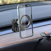Load image into Gallery viewer, Car Phone Holder Stand Compatible with Magsafe Magnetic Car Phone Mobile Cell Phone Support Mount Base Black for Tesla Model 3 Model Y
