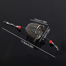 Load image into Gallery viewer, 1PC Stainless Steel Metal Nest Punch Fishing Bait Catcher Outdoor Fishing Accessories With Pins And Figure Eight Rings
